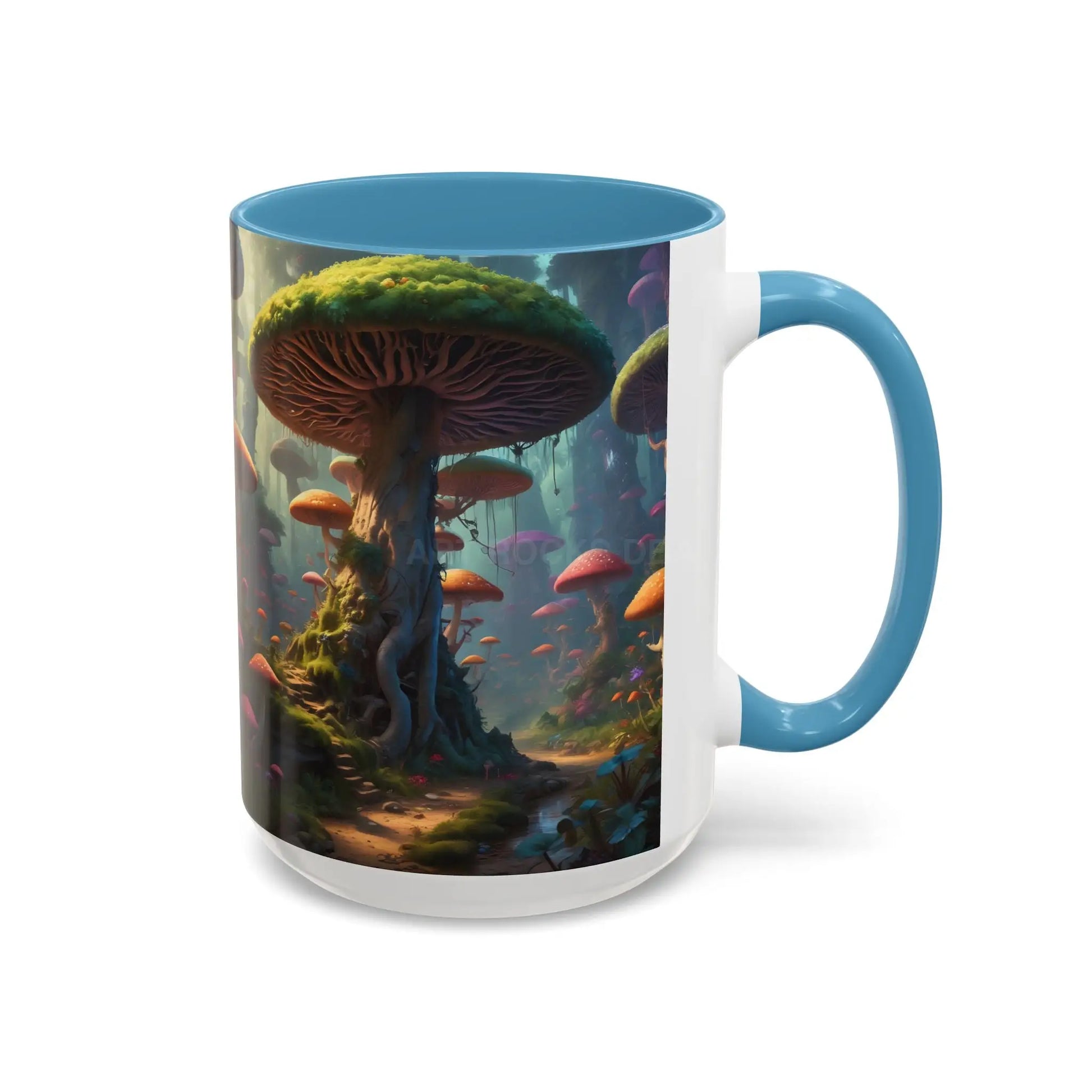 Mushroom Forest Accent Coffee Mug — Fantasy Nature 11/15oz - Mug