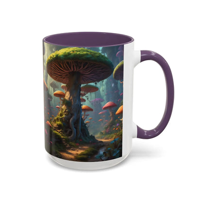 Mushroom Forest Accent Coffee Mug — Fantasy Nature 11/15oz - Mug