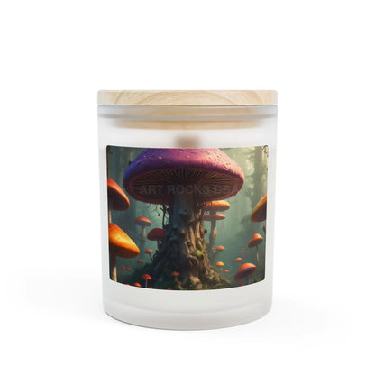 Mushroom Forest Candle — Frosted 11oz Scented Jar - Home Decor