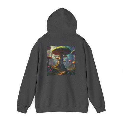 Mushroom Forest Hooded Sweatshirt | Unisex Sweatshirt Art Lover Gift Cozy Hoodie Fall Fashion Unique Artwork Apparel