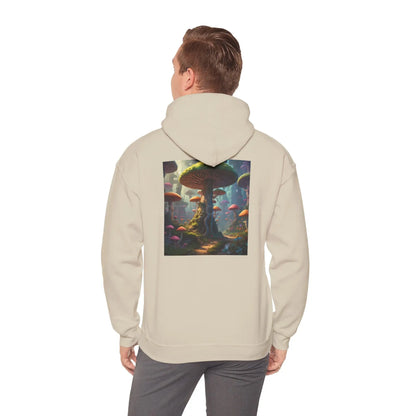 Mushroom Forest Hooded Sweatshirt | Unisex Sweatshirt Art Lover Gift Cozy Hoodie Fall Fashion Unique Artwork Apparel