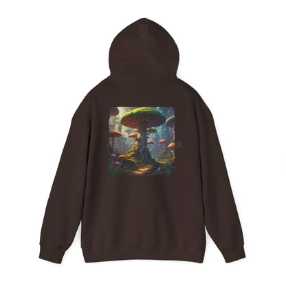 Mushroom Forest Hooded Sweatshirt | Unisex Sweatshirt Art Lover Gift Cozy Hoodie Fall Fashion Unique Artwork Apparel