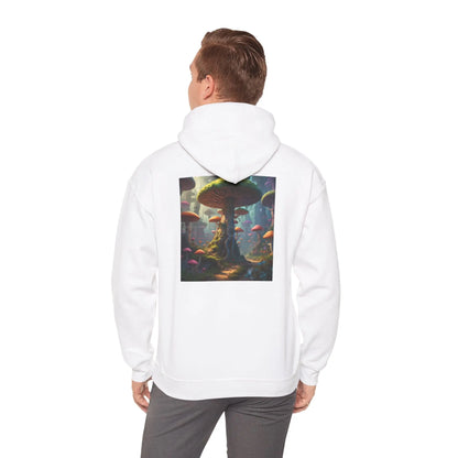Mushroom Forest Hooded Sweatshirt | Unisex Sweatshirt Art Lover Gift Cozy Hoodie Fall Fashion Unique Artwork Apparel