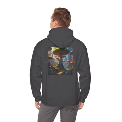 Mushroom Forest Hooded Sweatshirt | Unisex Sweatshirt Art Lover Gift Cozy Hoodie Fall Fashion Unique Artwork Apparel