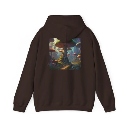 Mushroom Forest Hooded Sweatshirt | Unisex Sweatshirt Art Lover Gift Cozy Hoodie Fall Fashion Unique Artwork Apparel