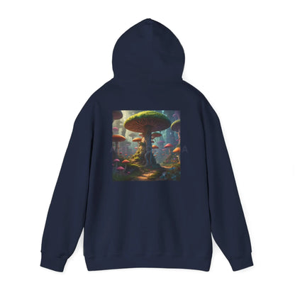 Mushroom Forest Hooded Sweatshirt | Unisex Sweatshirt Art Lover Gift Cozy Hoodie Fall Fashion Unique Artwork Apparel