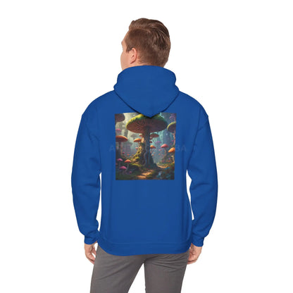 Mushroom Forest Hooded Sweatshirt | Unisex Sweatshirt Art Lover Gift Cozy Hoodie Fall Fashion Unique Artwork Apparel