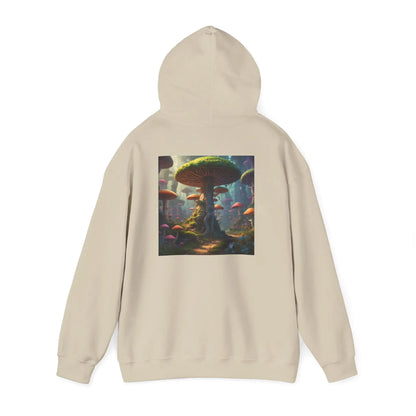 Mushroom Forest Hooded Sweatshirt | Unisex Sweatshirt Art Lover Gift Cozy Hoodie Fall Fashion Unique Artwork Apparel