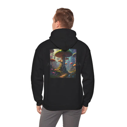 Mushroom Forest Hooded Sweatshirt | Unisex Sweatshirt Art Lover Gift Cozy Hoodie Fall Fashion Unique Artwork Apparel