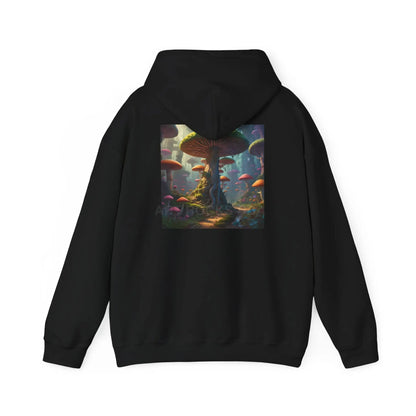 Mushroom Forest Hooded Sweatshirt | Unisex Sweatshirt Art Lover Gift Cozy Hoodie Fall Fashion Unique Artwork Apparel
