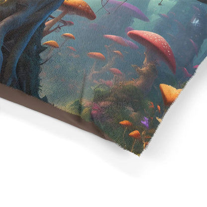 Mushroom Forest Pet Bed — Cozy Fantasy Dog & Cat Bed - Pets