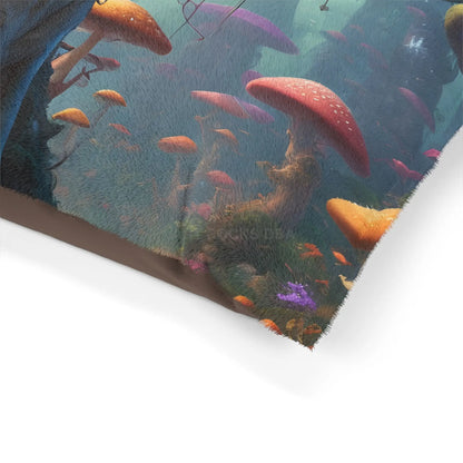 Mushroom Forest Pet Bed — Cozy Fantasy Dog & Cat Bed - Pets