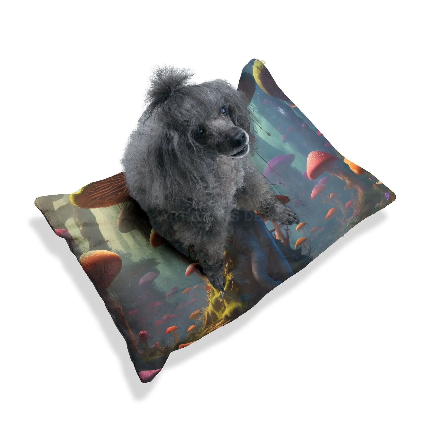 Mushroom Forest Pet Bed — Cozy Fantasy Dog & Cat Bed - Pets
