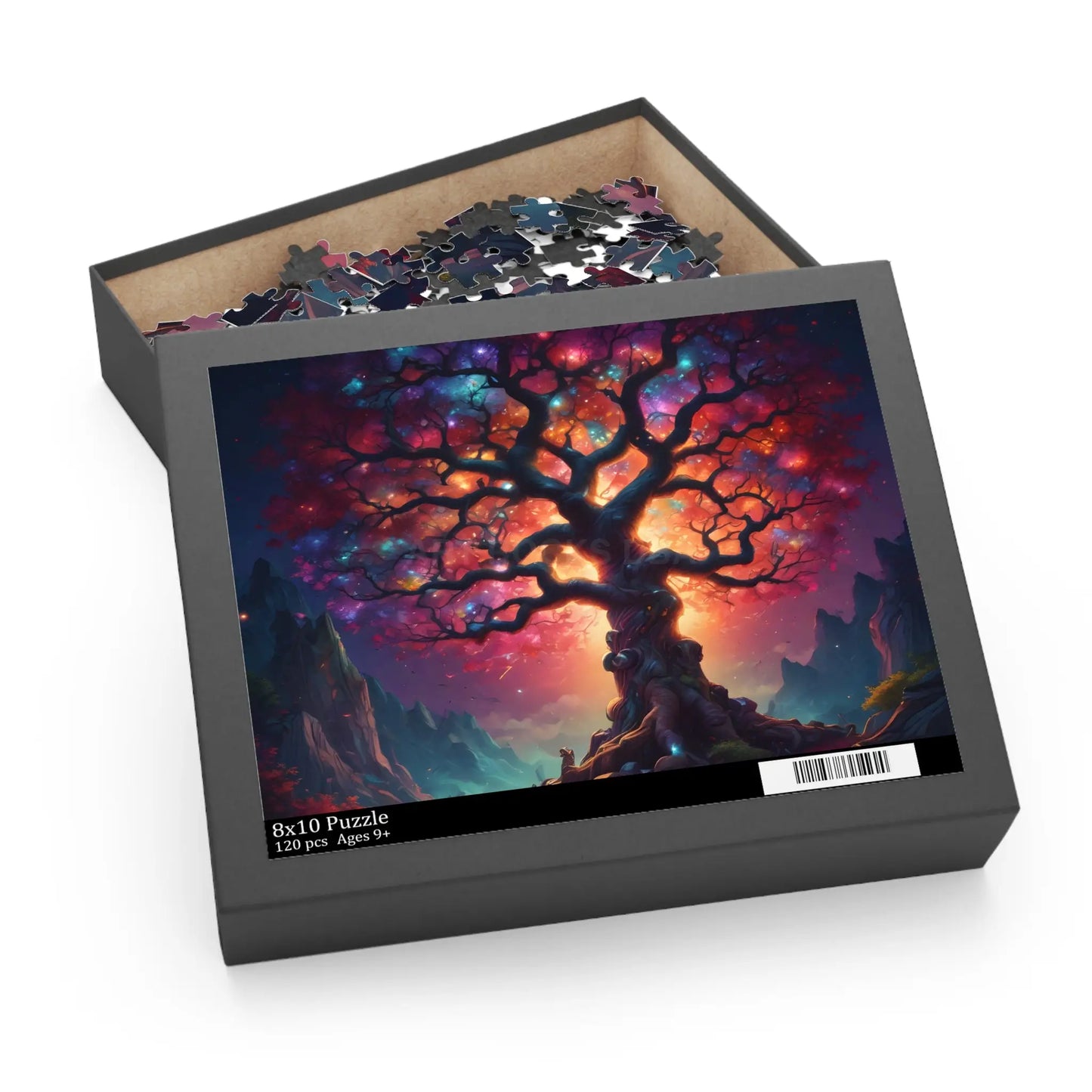Mystic Crystal Rainbow Tree of Life Jigsaw Puzzle — 252/500/120-Piece - 10’’ × 8’’ (120 pcs) - Puzzle