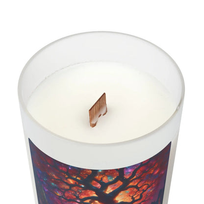 Mystic Crystal Tree of Life Candle — 11oz Frosted Glass Scented Candle - Home Decor