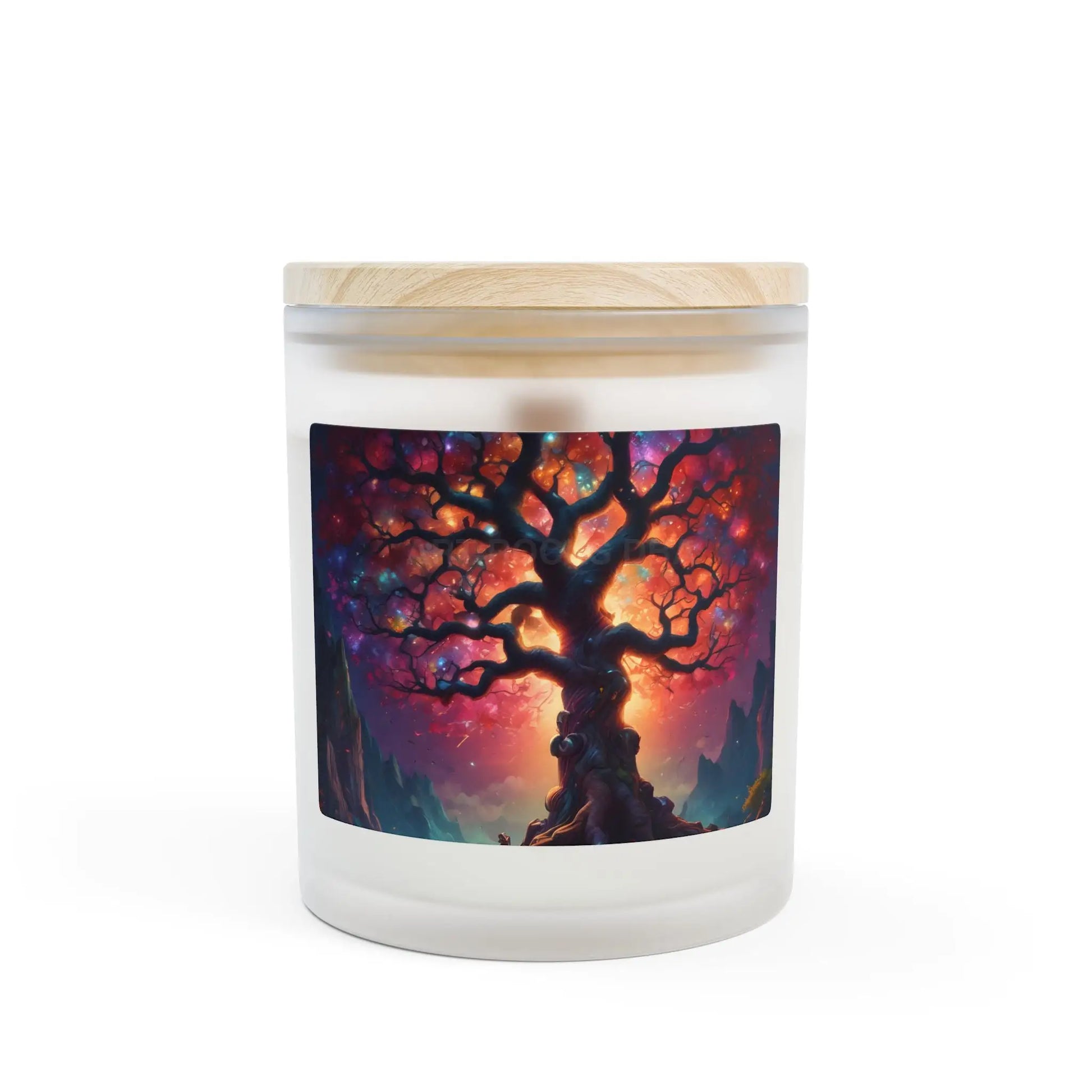 Mystic Crystal Tree of Life Candle — 11oz Frosted Glass Scented Candle - Home Decor