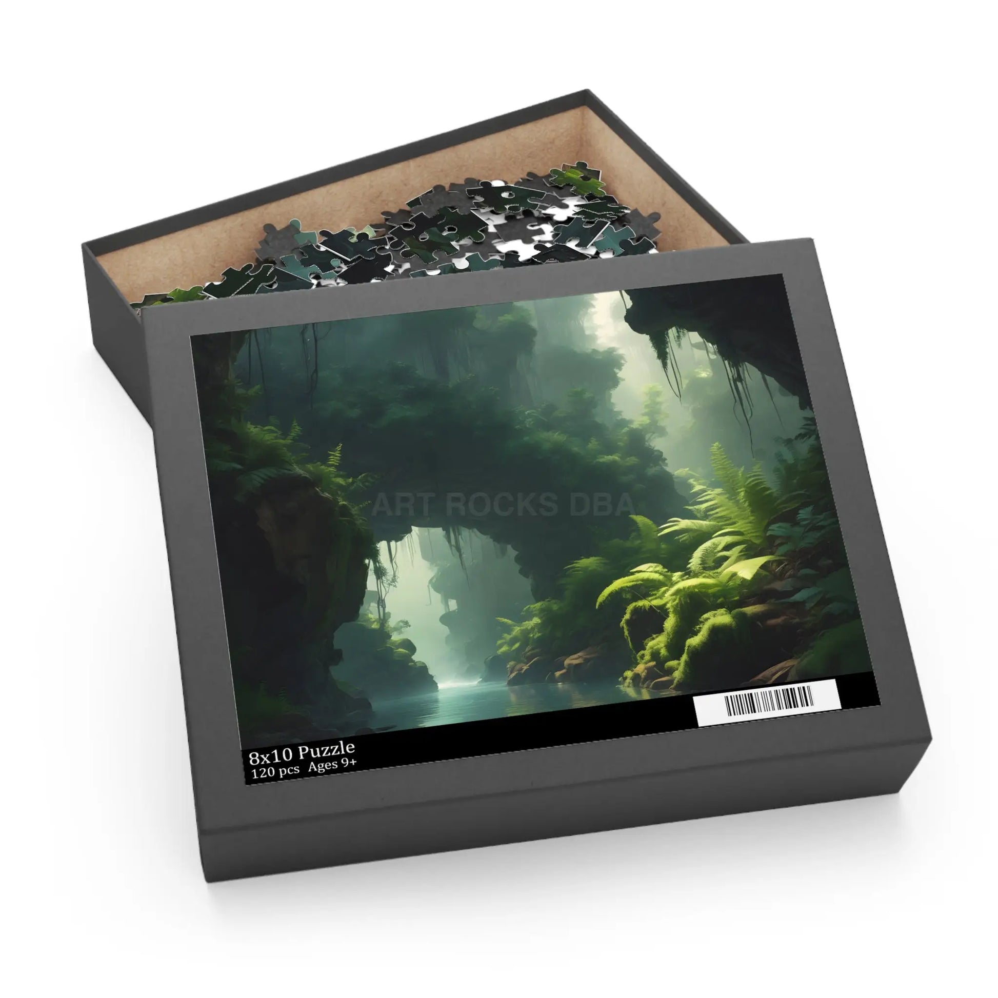 Mystic Forest River Puzzle — Scenic 120/252/500-Piece Jigsaw - 10’’ × 8’’ (120 pcs) - Puzzle