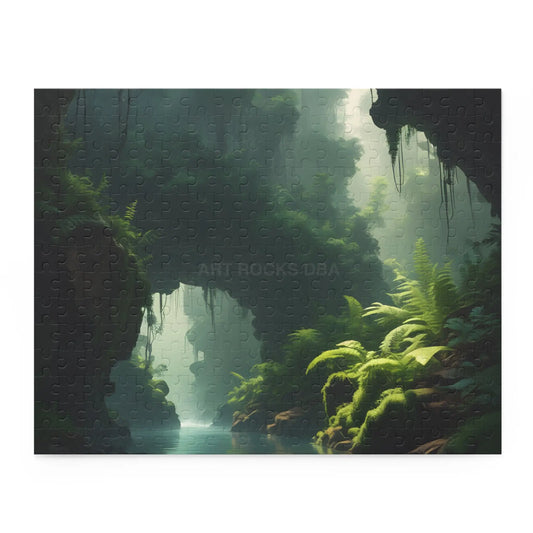Mystic Forest River Puzzle — Scenic 120/252/500-Piece Jigsaw - 14’’ × 11’’ (252 pcs) - Puzzle