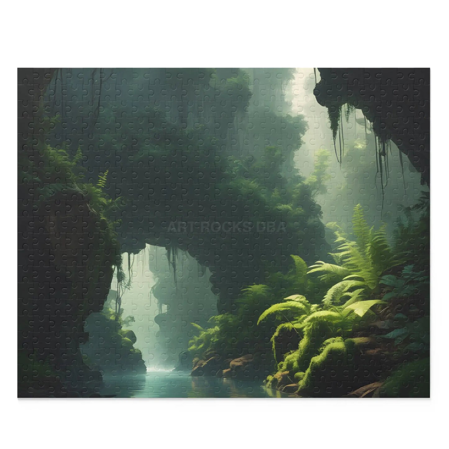 Mystic Forest River Puzzle — Scenic 120/252/500-Piece Jigsaw - 20’’ × 16’’ (500 pcs) - Puzzle
