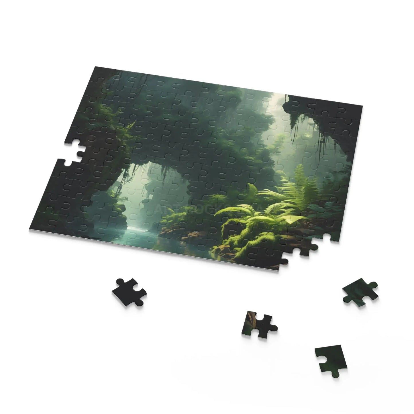 Mystic Forest River Puzzle — Scenic 120/252/500-Piece Jigsaw - Puzzle