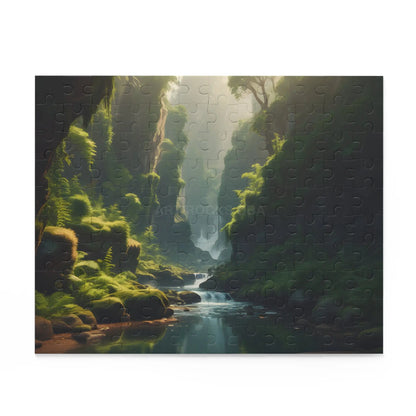 Mystical Fern Forest River Puzzle — Scenic 120/252/500-Piece Jigsaw - Puzzle