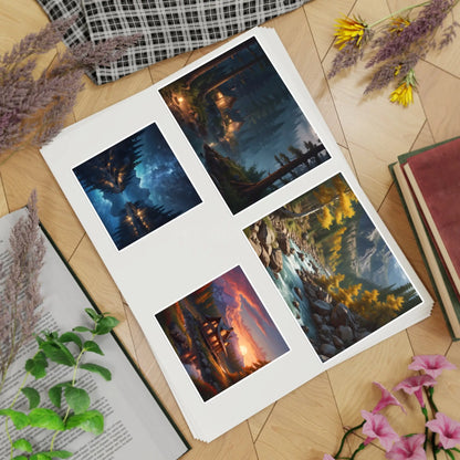 Mystical Forest Sticker Sheet Bundle Nature Stickers for Scrapbooking Planner Accessories Gift for Nature Lovers