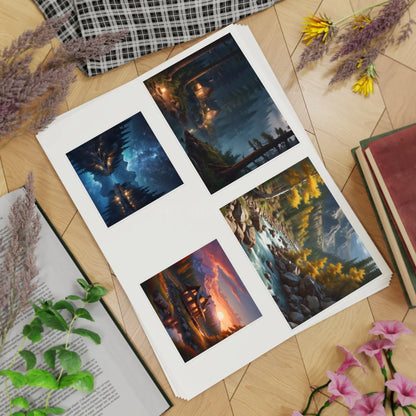 Mystical Forest Sticker Sheet Bundle Nature Stickers for Scrapbooking Planner Accessories Gift for Nature Lovers