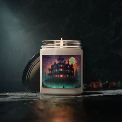Mystical Haunted House Scented Soy Candle | 9oz Aromatherapy | Perfect for Halloween Cozy Nights Home Decor Gifts