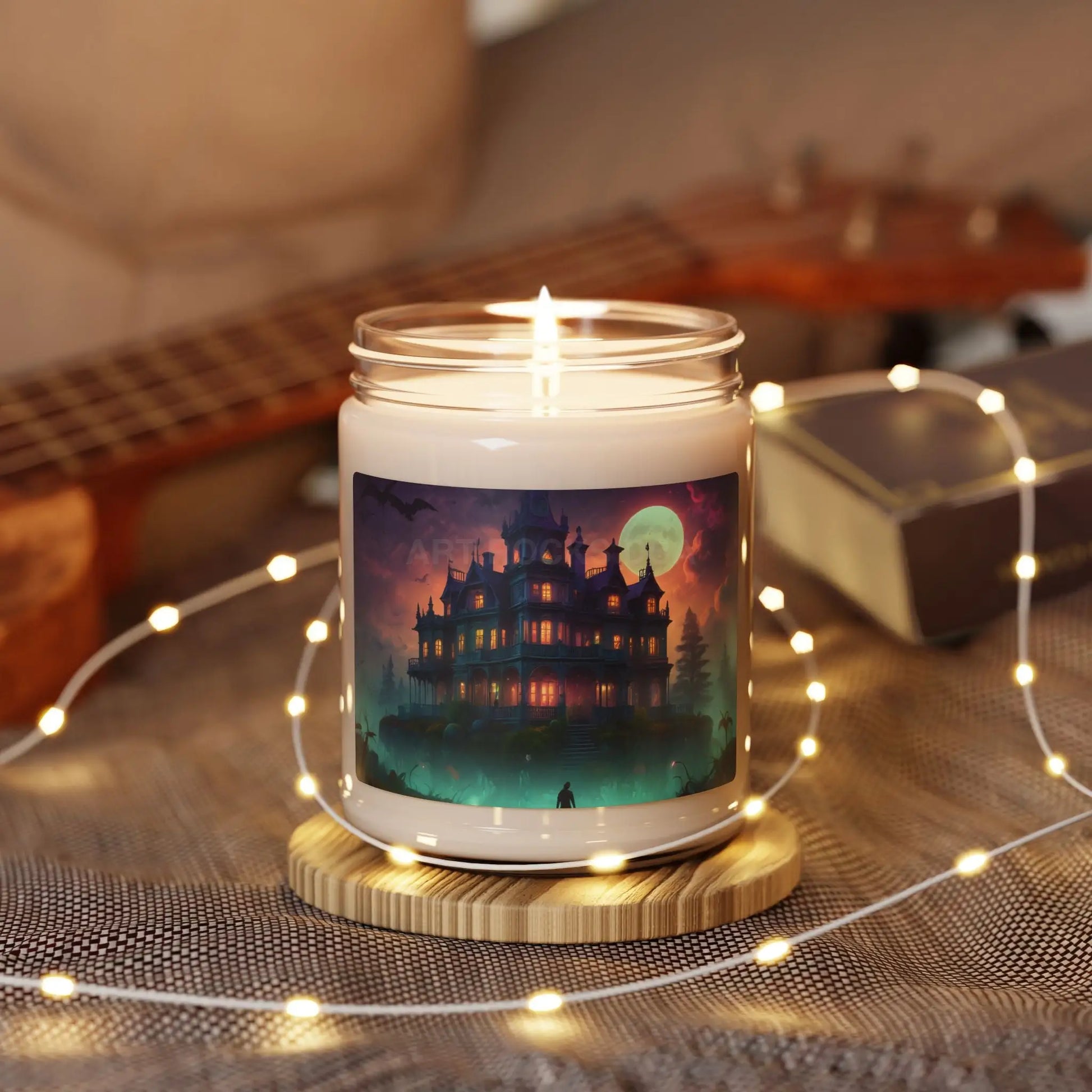 Mystical Haunted House Scented Soy Candle | 9oz Aromatherapy | Perfect for Halloween Cozy Nights Home Decor Gifts