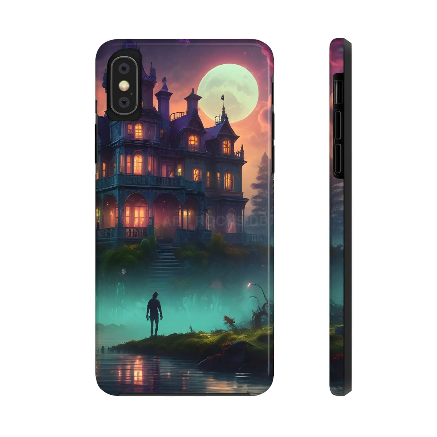 Mystical Haunted Mansion Phone Cases Tough Phone Cover Spooky Gift Halloween Decor Unique Phone Accessory - iPhone XS