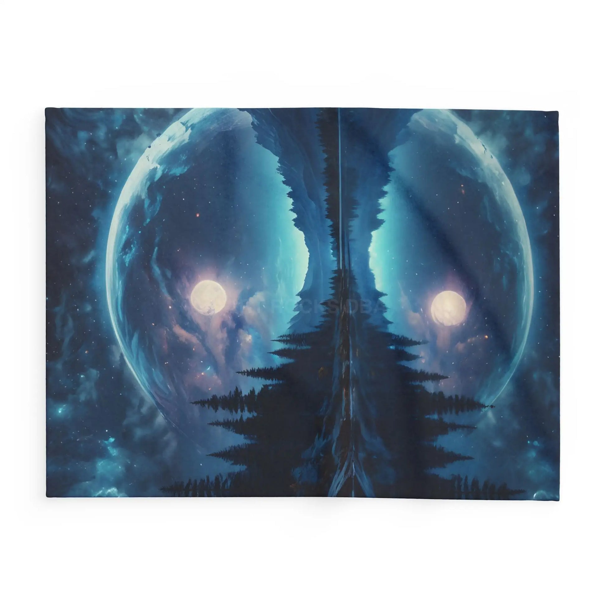 Mystical Moon Arctic Fleece Blanket Cozy Starry Blanket for Winter Home Decor Gift for Space Lovers Night Sky Throw