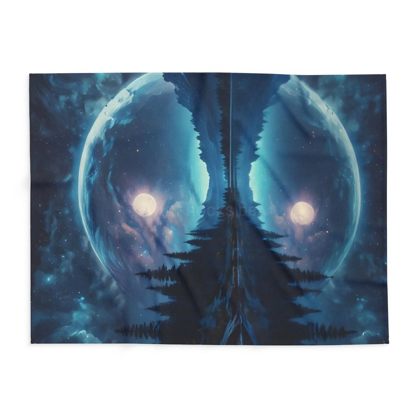 Mystical Moon Arctic Fleece Blanket Cozy Starry Blanket for Winter Home Decor Gift for Space Lovers Night Sky Throw