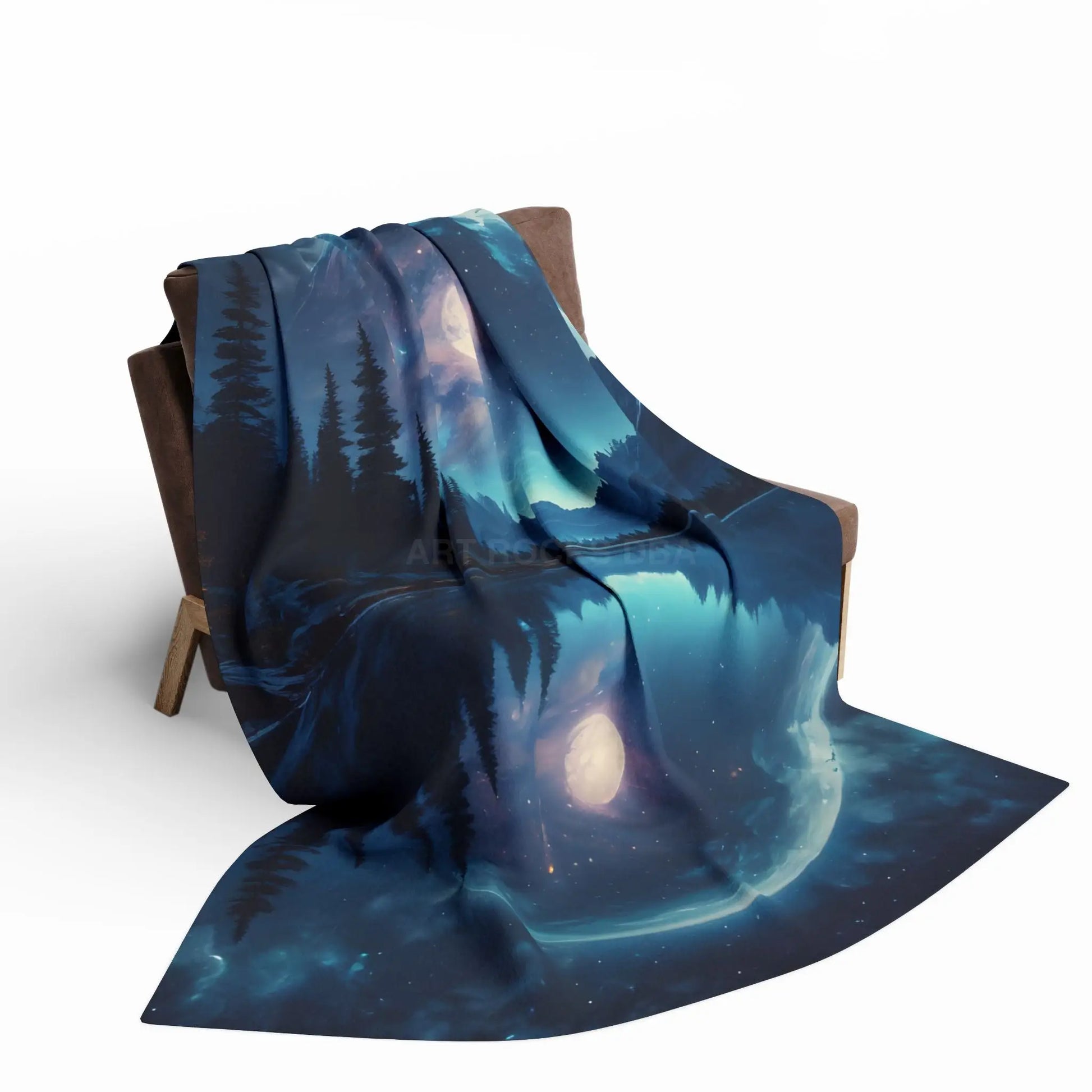 Mystical Moon Arctic Fleece Blanket Cozy Starry Blanket for Winter Home Decor Gift for Space Lovers Night Sky Throw