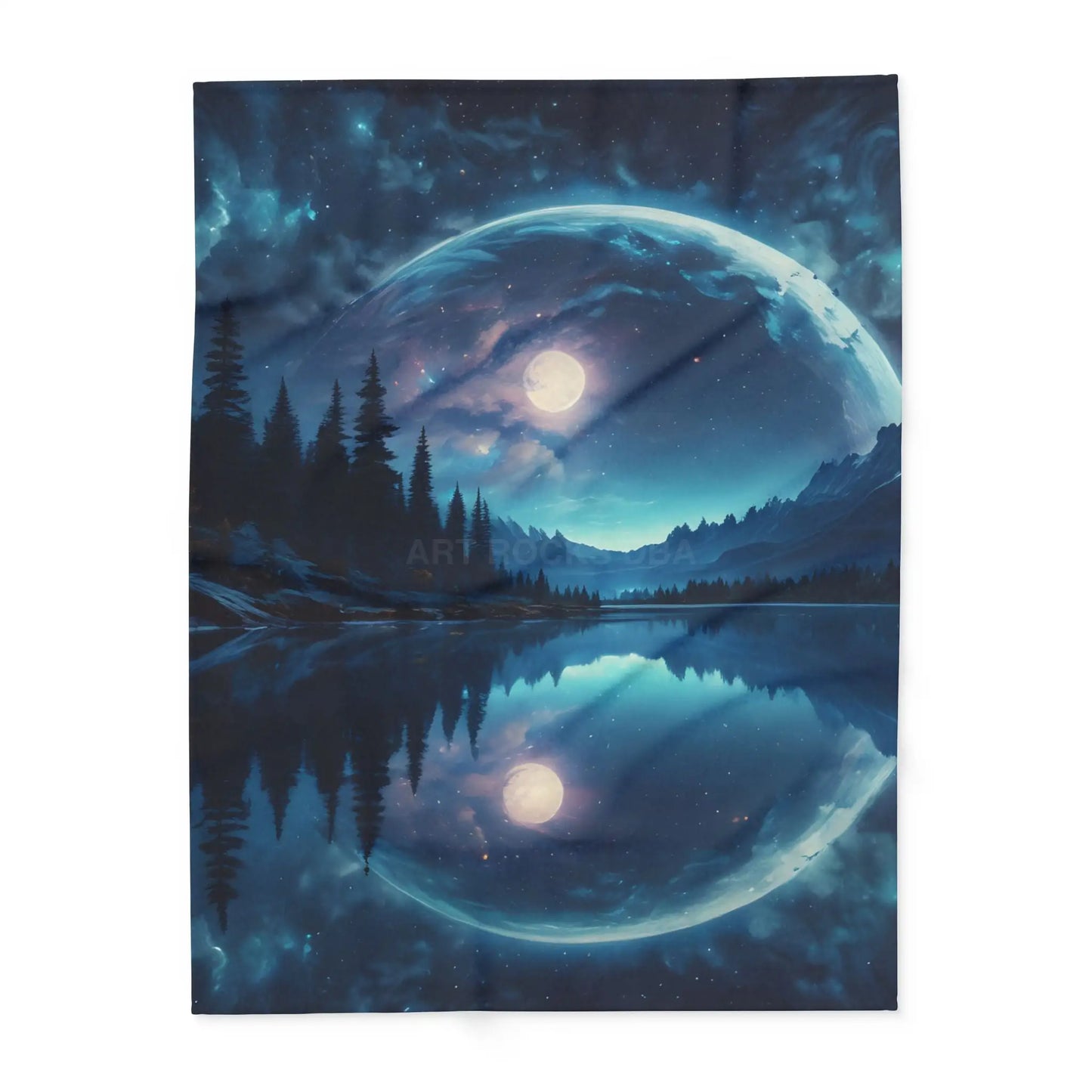 Mystical Moon Arctic Fleece Blanket Cozy Starry Blanket for Winter Home Decor Gift for Space Lovers Night Sky Throw