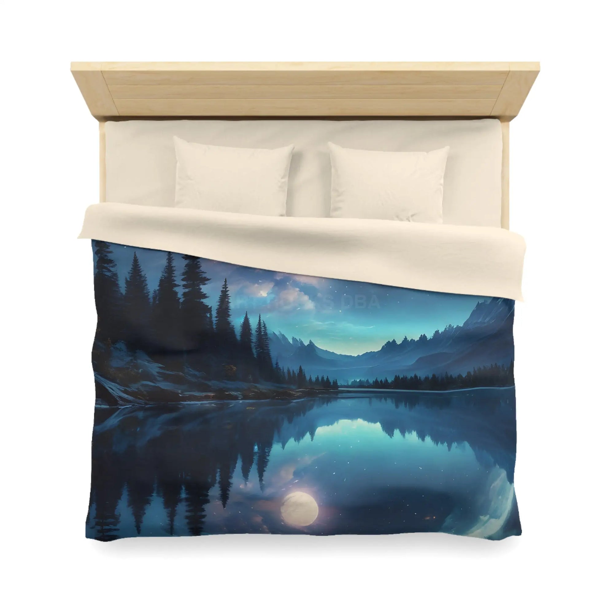 Mystical Moon Microfiber Duvet Cover Galaxy Bedding Night Sky Decor Moonscape Cover Dreamy Bedroom Aesthetic - Home