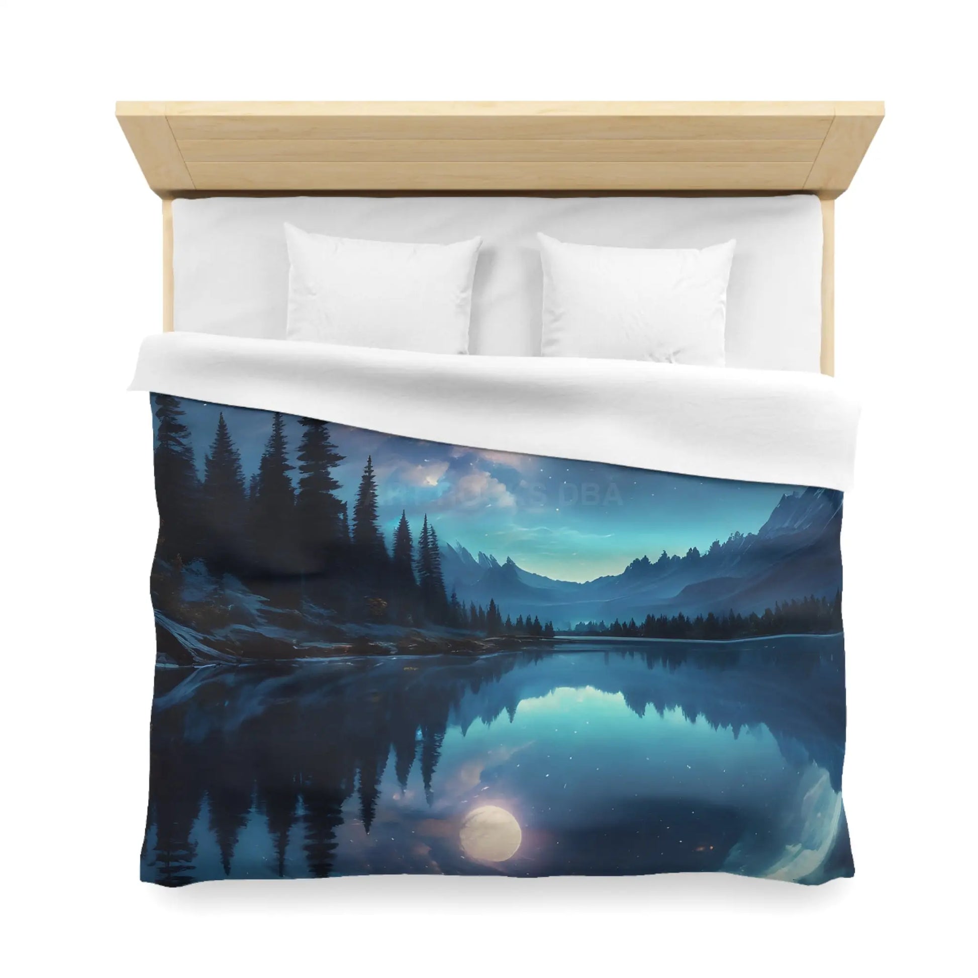 Mystical Moon Microfiber Duvet Cover Galaxy Bedding Night Sky Decor Moonscape Cover Dreamy Bedroom Aesthetic - Home