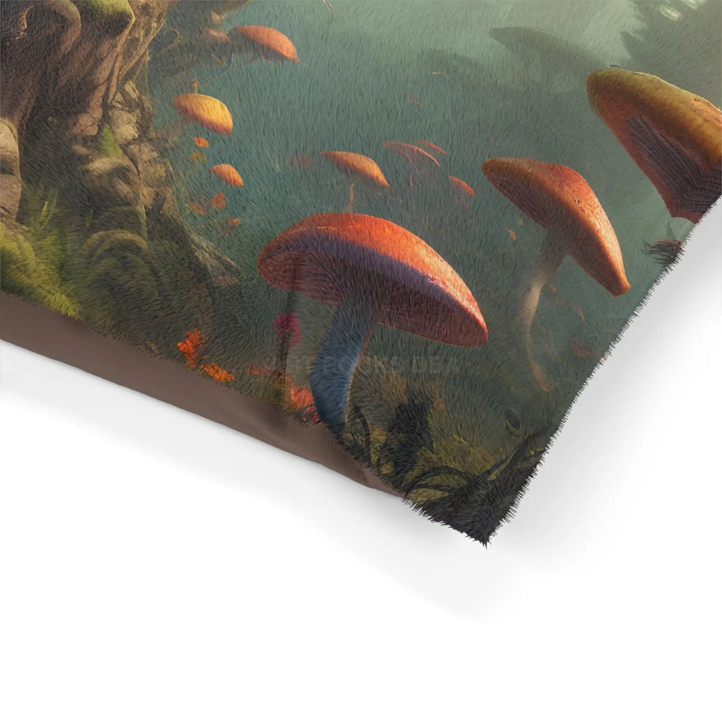 Mystical Mushroom Forest Pet Bed — Cozy Fantasy Dog & Cat Pillow - Pets