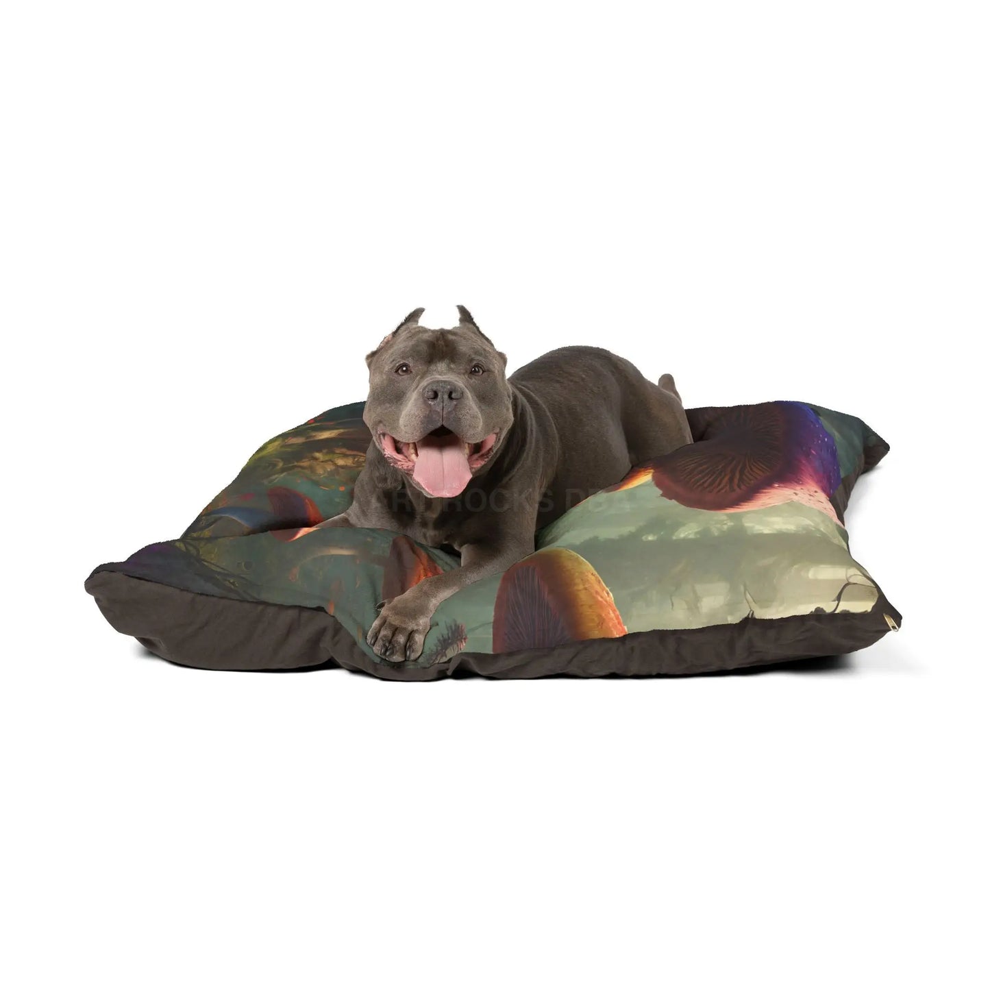 Mystical Mushroom Forest Pet Bed — Cozy Fantasy Dog & Cat Pillow - Pets
