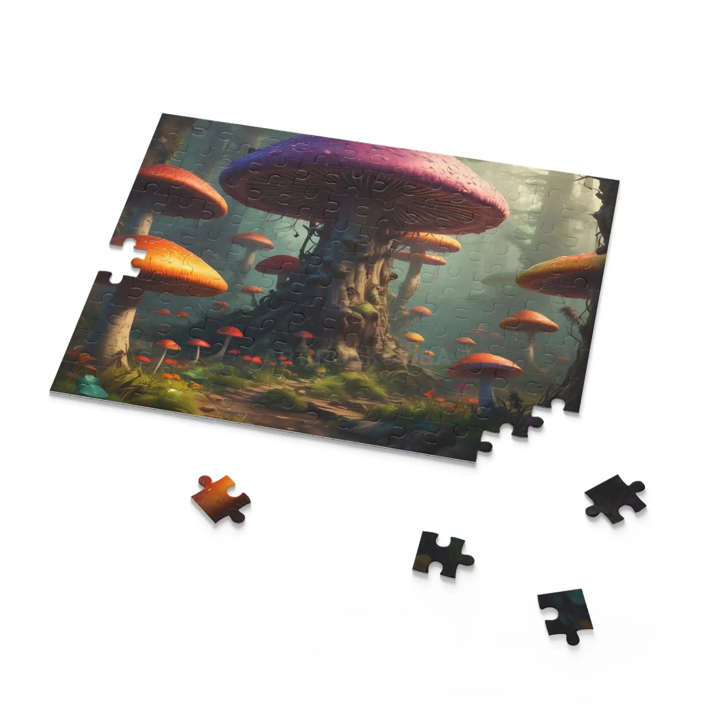 Mystical Mushroom Forest Puzzle — Fantasy 120/252/500-Piece Jigsaw - Puzzle