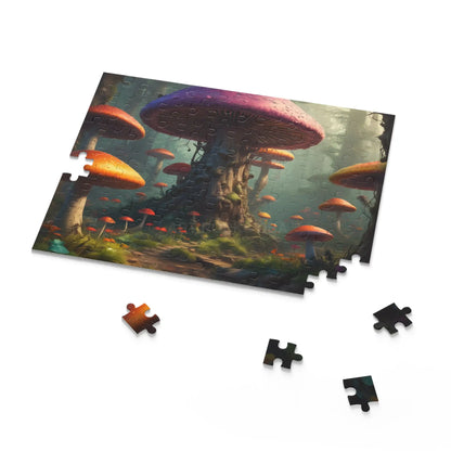 Mystical Mushroom Forest Puzzle — Fantasy 120/252/500-Piece Jigsaw - Puzzle