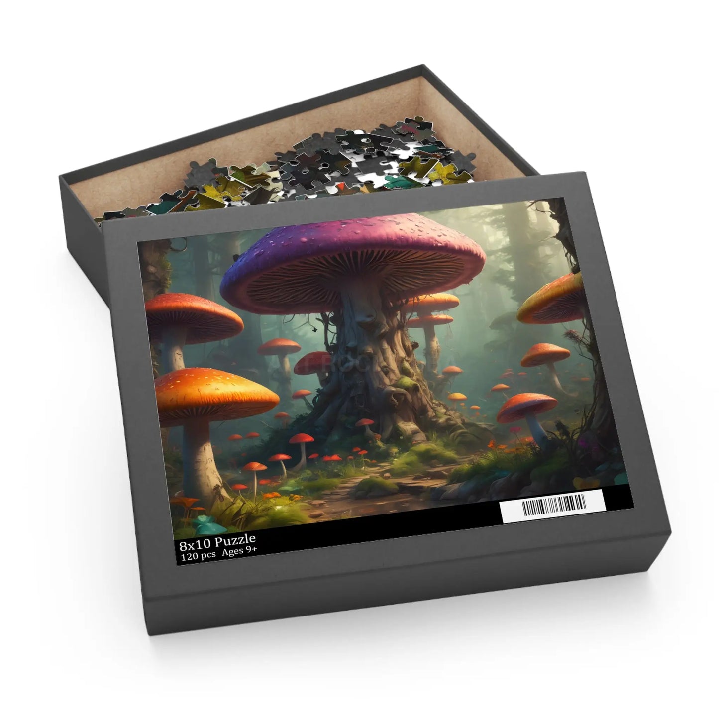 Mystical Mushroom Forest Puzzle — Fantasy 120/252/500-Piece Jigsaw - 10’’ × 8’’ (120 pcs) - Puzzle