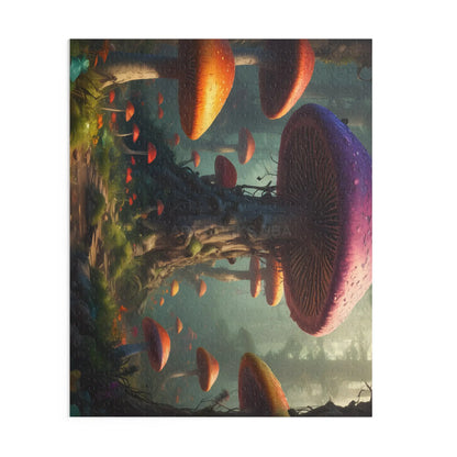 Mystical Mushroom Forest Puzzle — Fantasy 120/252/500-Piece Jigsaw - Puzzle
