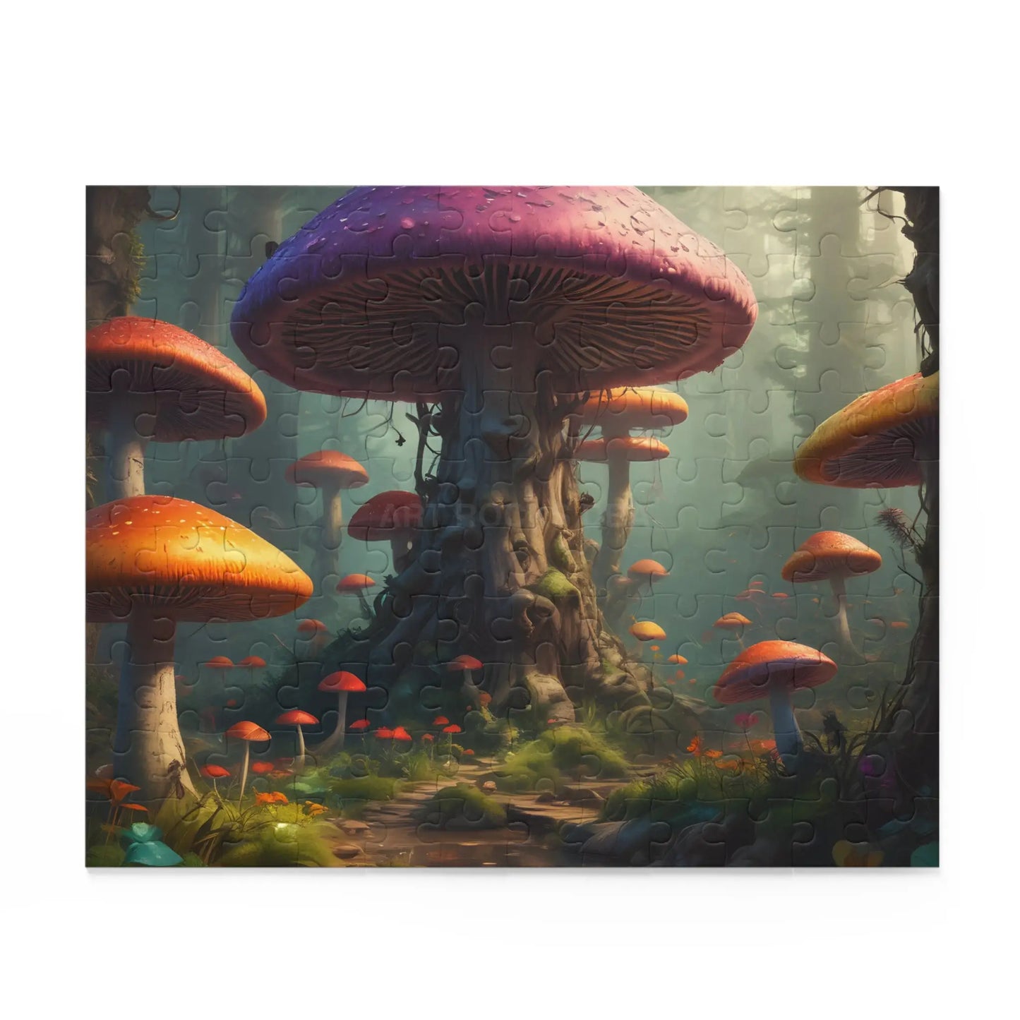 Mystical Mushroom Forest Puzzle — Fantasy 120/252/500-Piece Jigsaw - Puzzle