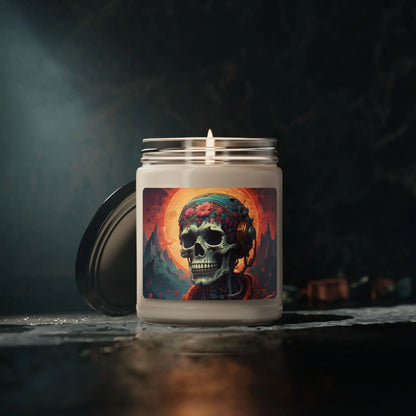 Mystical Skull Scented Soy Candle | Boho Home Decor Relaxation Gift Unique Candle for Yoga Meditation and Celebrations