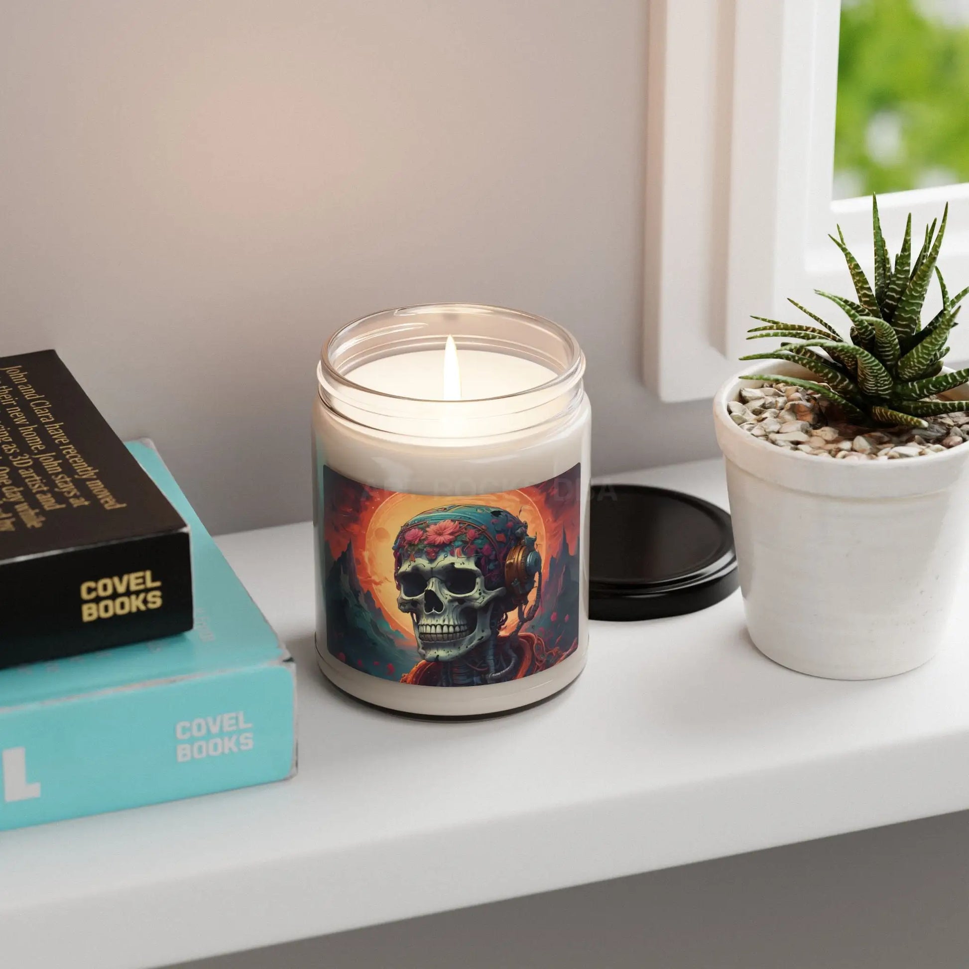 Mystical Skull Scented Soy Candle | Boho Home Decor Relaxation Gift Unique Candle for Yoga Meditation and Celebrations