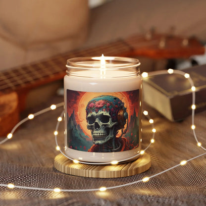 Mystical Skull Scented Soy Candle | Boho Home Decor Relaxation Gift Unique Candle for Yoga Meditation and Celebrations