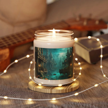 Mystical Underwater World Scented Soy Candle | Relaxing Home Decor Gift for Ocean Lovers Aromatherapy Eco-Friendly