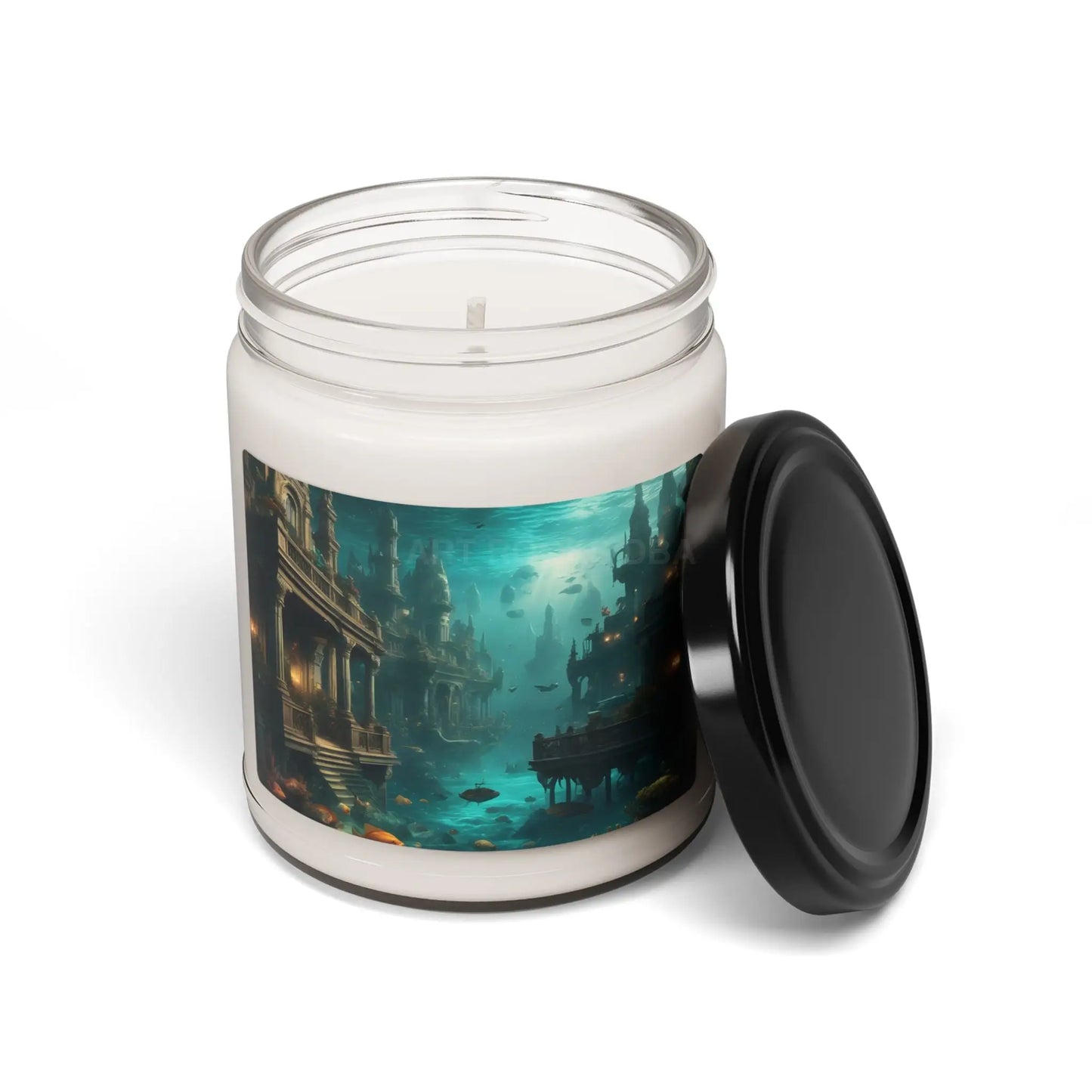Mystical Underwater World Scented Soy Candle | Relaxing Home Decor Gift for Ocean Lovers Aromatherapy Eco-Friendly