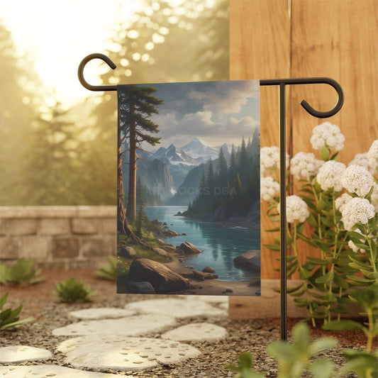 Nature-Inspired Garden Banner with Scenic Landscape Outdoor Decor Seasonal Garden Flag Home and Garden Decoration Gifts