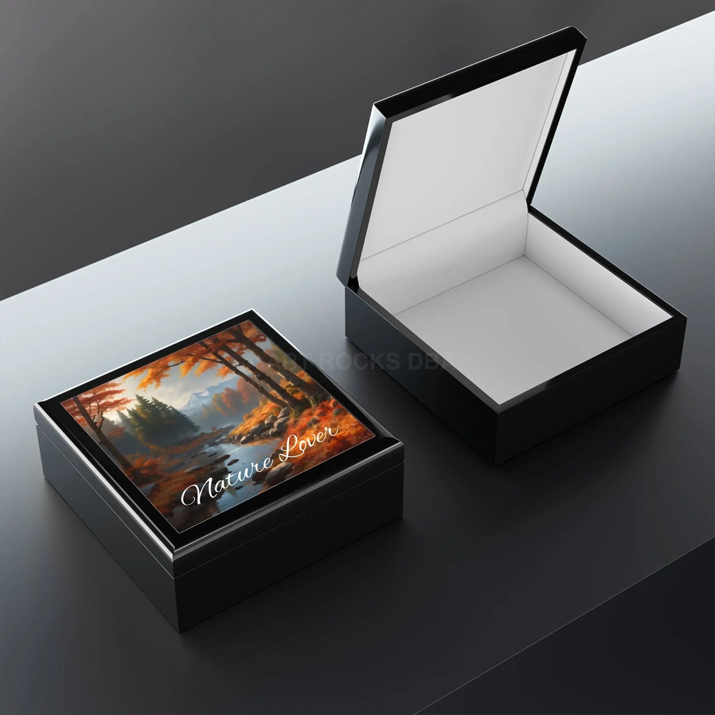 Nature Lover Jewelry Box — Autumn Forest Keepsake Box - Home Decor